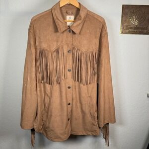 We The Free Brown Fringe Jacket